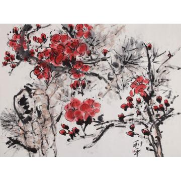 郑利平国画花鸟百越烽火耀天南字画之家