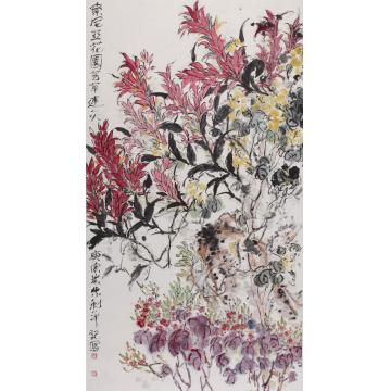 郑利平国画花鸟芳草连天字画之家