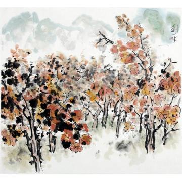 郑利平国画山水金秋字画之家