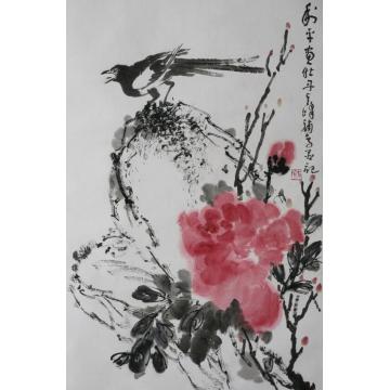 郑利平国画花鸟报得三春晖字画之家