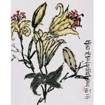 郑利平国画花鸟香水百合字画之家