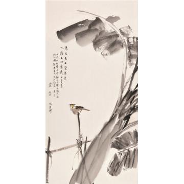 肖振中国画花鸟鸟在天上飞 管它什么人踩出来的路字画之家
