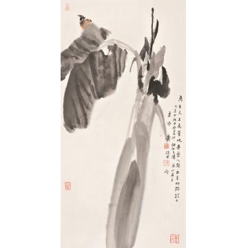 肖振中国画花鸟鸟在天上飞 管它什么人踩出来的路字画之家