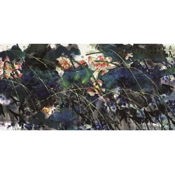 肖振中国画花鸟藕花无数字画之家