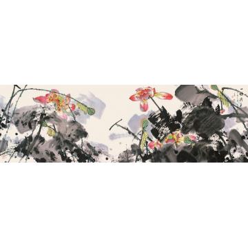 肖振中国画花鸟一塘荷气字画之家