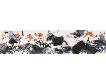 肖振中国画花鸟暖风送荷香字画之家