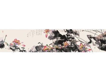 肖振中国画花鸟一堂荷气字画之家