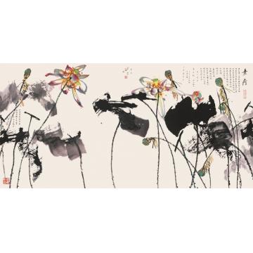 肖振中国画花鸟素荷字画之家
