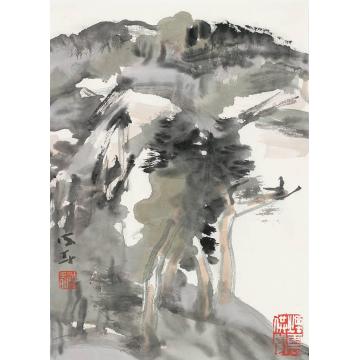 萧海春国画山水色墨系列三字画之家