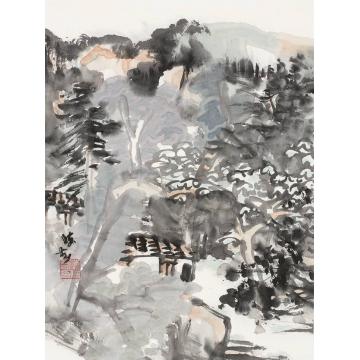 萧海春国画山水色墨系列五字画之家