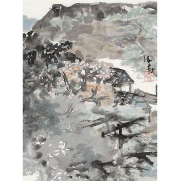 萧海春国画山水色墨系列七字画之家