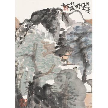 萧海春国画山水古诗意册一字画之家