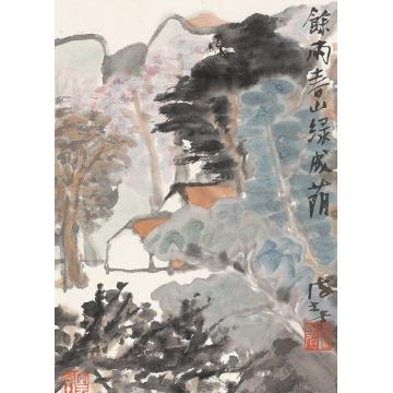 萧海春国画山水古诗意册三字画之家