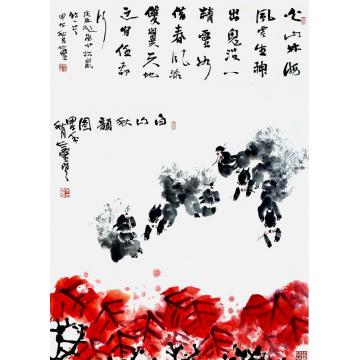张志灵国画花鸟白山秋韵图字画之家