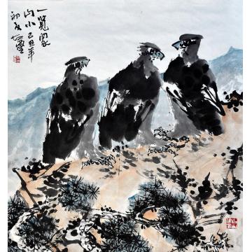 张志灵国画花鸟一览众山小字画之家
