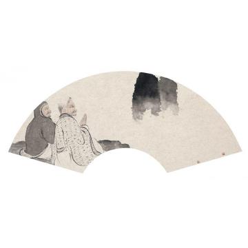 苏涛国画人物佛性天真之七字画之家