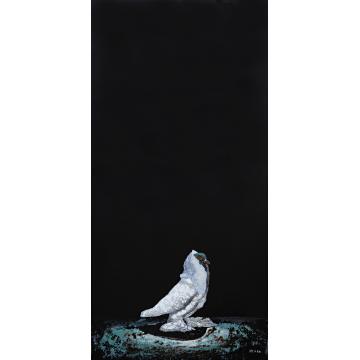 洪乙栋国画花鸟并不悲伤》字画之家