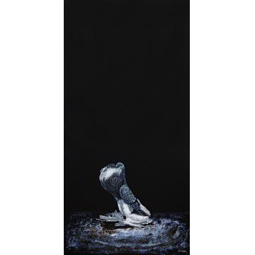洪乙栋国画花鸟并不悲伤字画之家