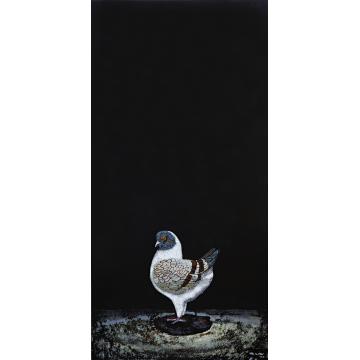 洪乙栋国画花鸟并不悲伤字画之家
