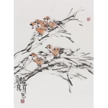 符语真国画花鸟鸟系列字画之家