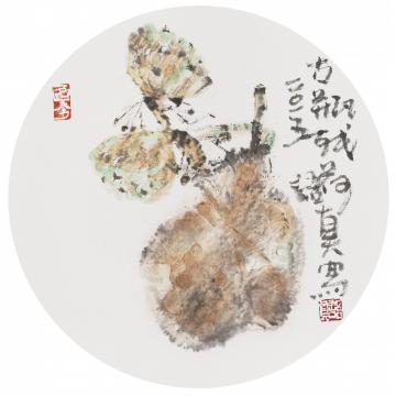 符语真国画花鸟瓶荷字画之家