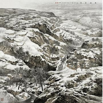 徐卫国国画山水故塬雪霁字画之家