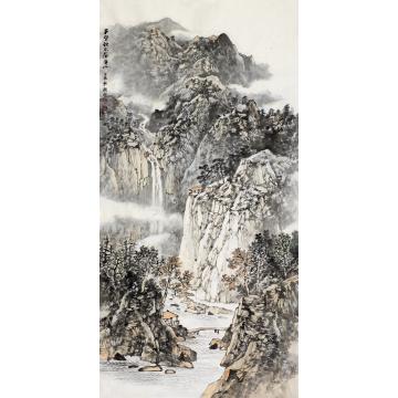 徐卫国国画山水半壁秋水落溪山字画之家