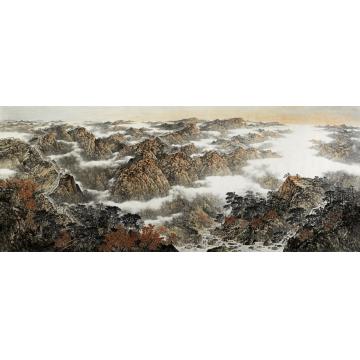 徐卫国国画山水雄关秋色图字画之家