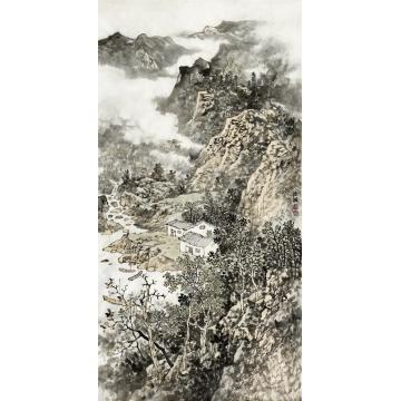 徐卫国国画山水临水人家字画之家