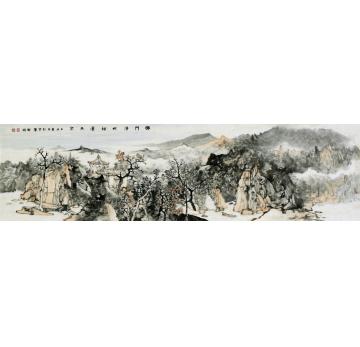 徐卫国国画山水佛门净地 纤尘不染字画之家
