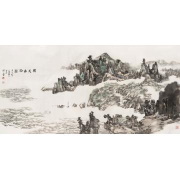 胡科丰国画山水乐志垂纶字画之家