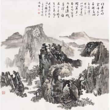 胡科丰国画山水奇峰横阵字画之家