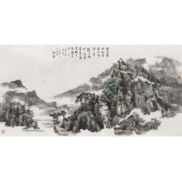 胡科丰国画山水高高亭字画之家