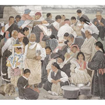 王根生国画人物和谐西藏字画之家