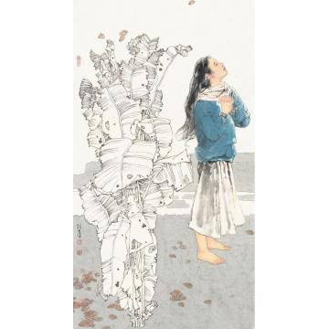 王根生国画人物霜露字画之家