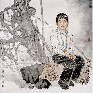 王根生国画人物晨露字画之家