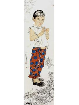 王根生国画人物童趣系列之二字画之家