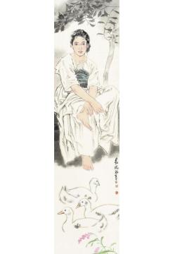 王根生国画人物晨风字画之家