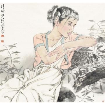 王根生国画人物清风爽籁字画之家