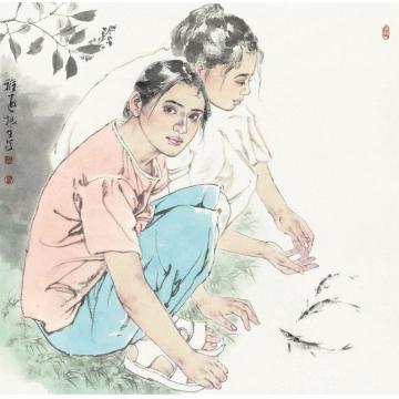 王根生国画人物雅趣字画之家