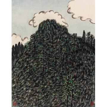 路卿国画山水青城山写生字画之家