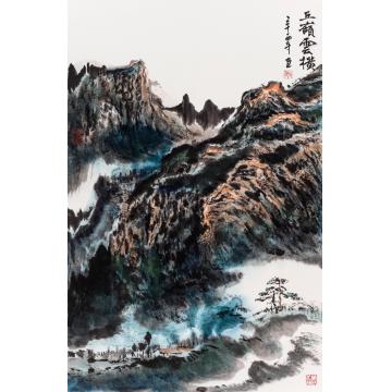 路卿国画山水丘岭云横字画之家