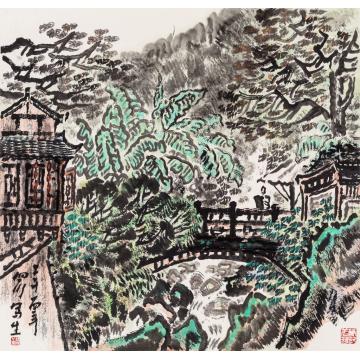 路卿国画山水青城山写生字画之家