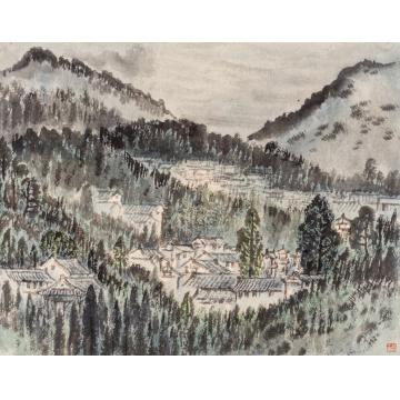 路卿国画山水青城山写生字画之家