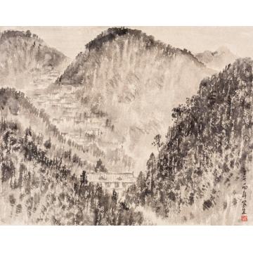 路卿国画山水青城山写生字画之家