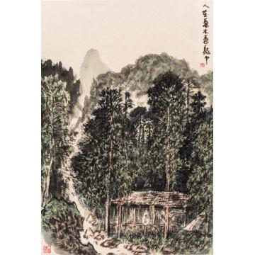 路卿国画山水青城山写生字画之家