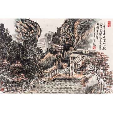 路卿国画山水龙湫北望字画之家