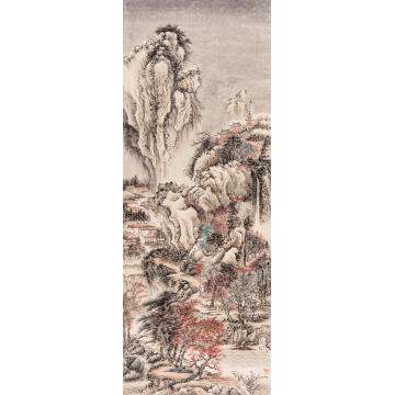 路卿国画山水秋山红树字画之家