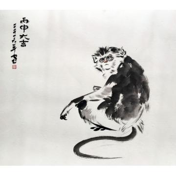 路卿国画动物丙申绘猴字画之家