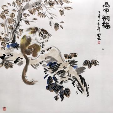 路卿国画动物丙申绘猴字画之家